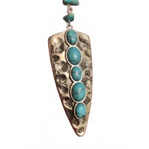 Southwestern Turquoise Style Necklace, Aztelc Theme Faux Turquoise, Madden Girl